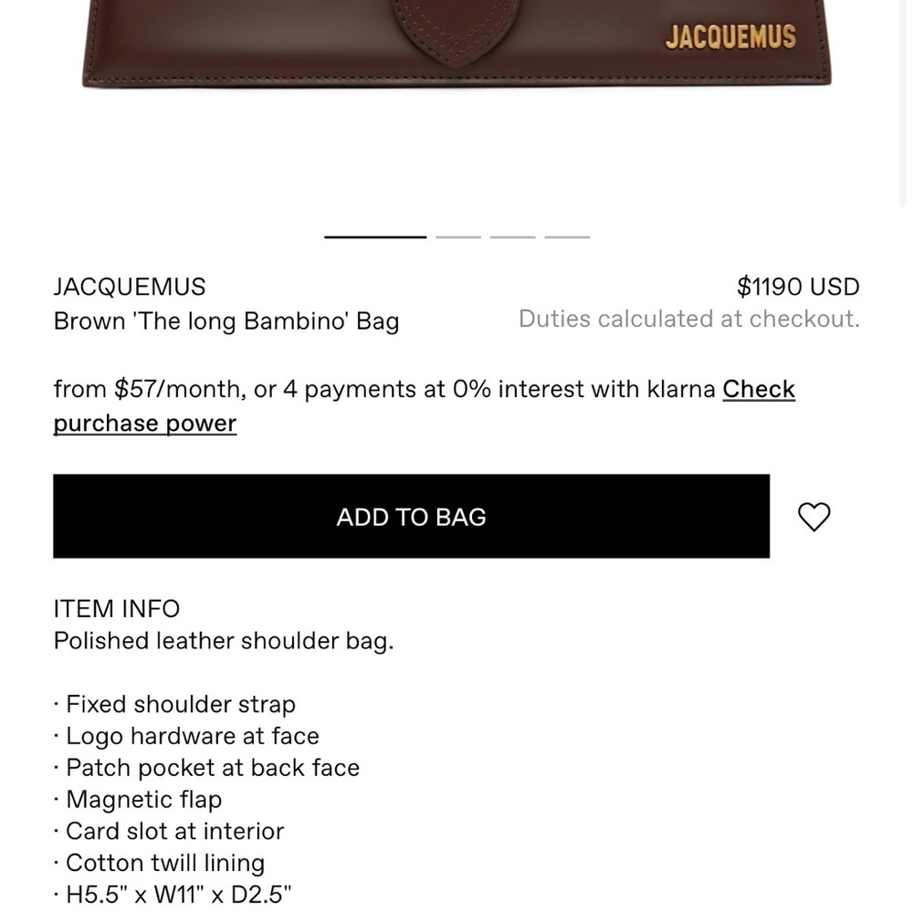 Authentic Jacquemus The Long Bambino - Picture 3 of 3